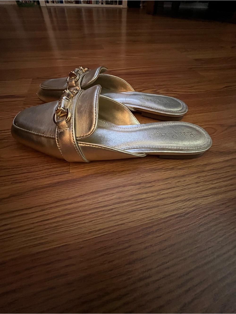 Lily Pulitzer Metallic Gold Women's Slip-On Loafers—Great Condition!